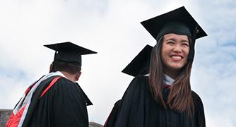 Photo of student at graduation