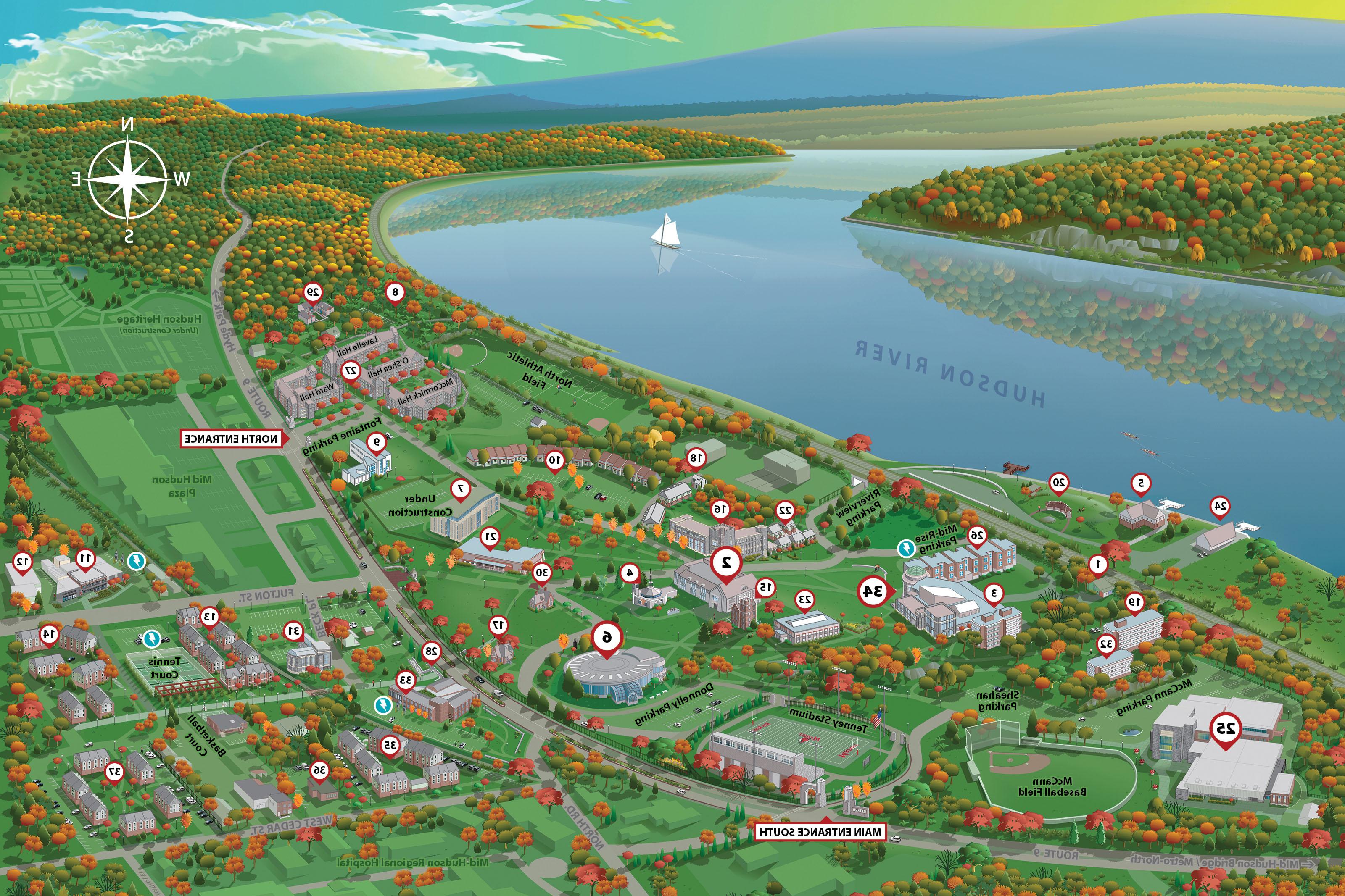 Image of Marist campus map
